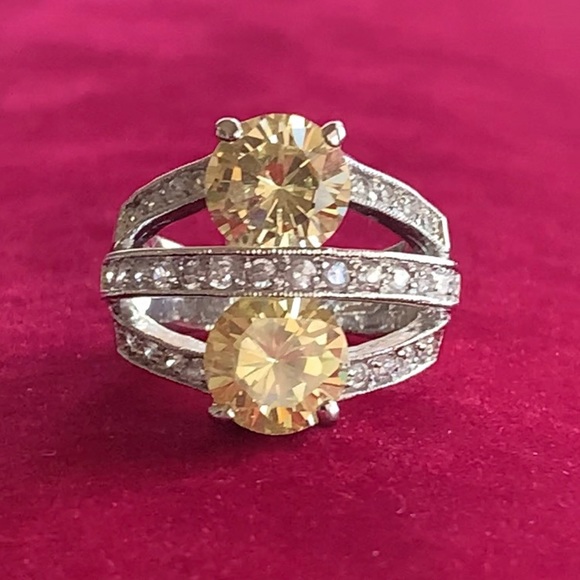 Sterling Silver Diamond Simulant Ring - Picture 7 of 17